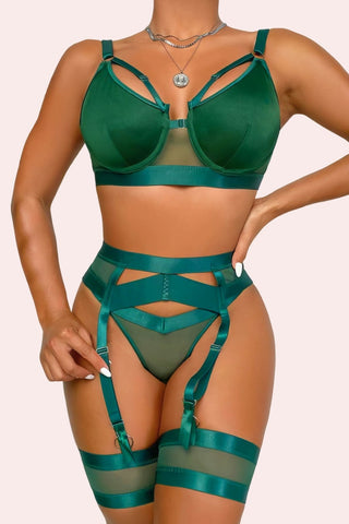 Aquarius Set - Feminine UAE - Sensual Lingerie - Red - S - - -
