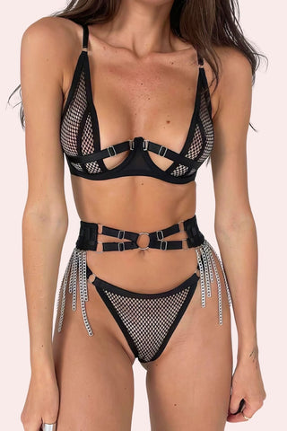 Armour Set - Set - Feminine UAE - Sensual Lingerie - Black - S - - -