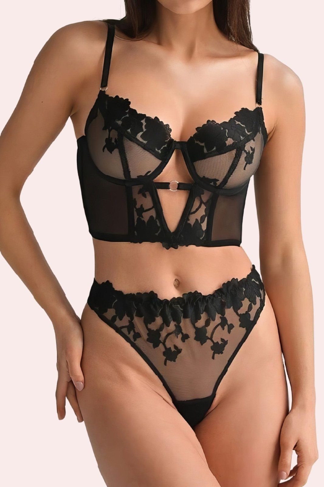 French Set - Sexy Embroidered Lace Bra & Panty Lingerie | Feminine.ae Feminine Sensual Lingerie French Set - Sexy Embroidered Lace Bra & Panty Lingerie | Feminine.ae Feminine Sensual Lingerie