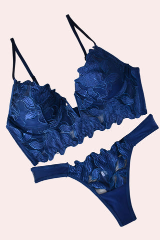 Gaia Set - Set - Feminine UAE - Sensual Lingerie - Blue - S - Buy 2; Get 1 Free - Set -