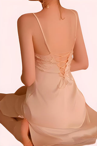 Honeymoon Nightwear - Nightwear - Feminine UAE - Sensual Lingerie - Apricot - M - Buy 2; Get 1 Free - Nightwear -