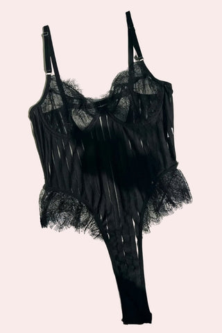 Hourglass Bodysuit - Bodysuit - Feminine UAE - Sensual Lingerie - Black - S - Bodysuit - -
