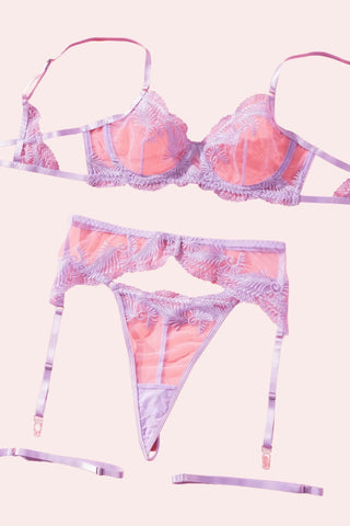 Lavender Set - Set - Feminine UAE - Sensual Lingerie - Liliac - S - Buy 2; Get 1 Free - Set -