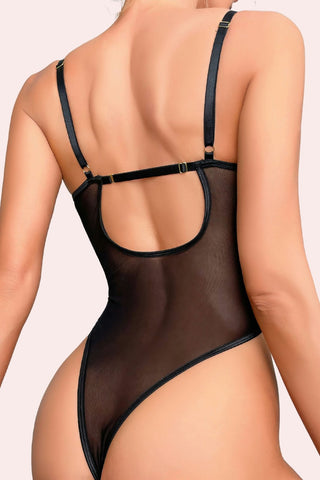 Omega Bodysuit - Bodysuit - Feminine UAE - Sensual Lingerie - Black - S - Bodysuit - -