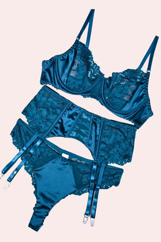 Pisces Set - Feminine UAE - Sensual Lingerie - Blue - S - - -