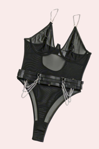 Power Bodysuit - Bodysuit - Feminine UAE - Sensual Lingerie - Black - S - Bodysuit - -