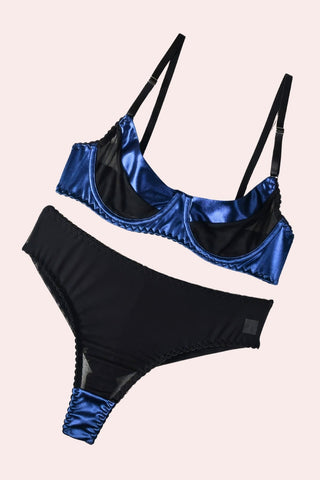 Russian Lady Set - Set - Feminine UAE - Sensual Lingerie - Blue - S - Set - -