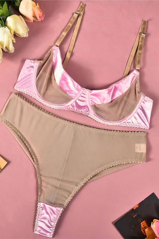 Russian Lady Set blue fix ceo - Set - Feminine UAE - Sensual Lingerie - Pink - S - Bra & Panties Set - Set -