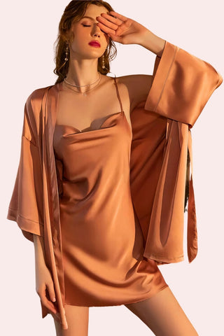 Twisted Nightwear - Sexy Satin Nightgown for Women | Backless Lingerie | Feminine UAE