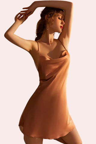 Twisted Nightwear - Sexy Satin Nightgown for Women | Backless Lingerie | Feminine UAE
