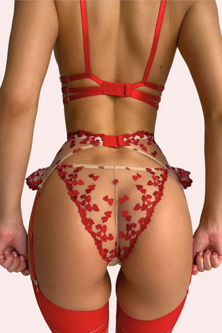 Virgo Set - Set - Feminine UAE - Sensual Lingerie - Red - S - Set - -