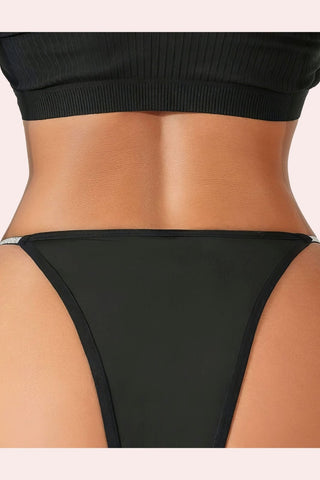 Zirconia Panties - Panties - Feminine UAE - Sensual Lingerie - Black - S - Buy 4; Get 2 Free - Panties -